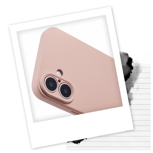 Apple iPhone 16 Hoesje met Koord en Camera Bescherming Back Cover Roze afbeelding 2