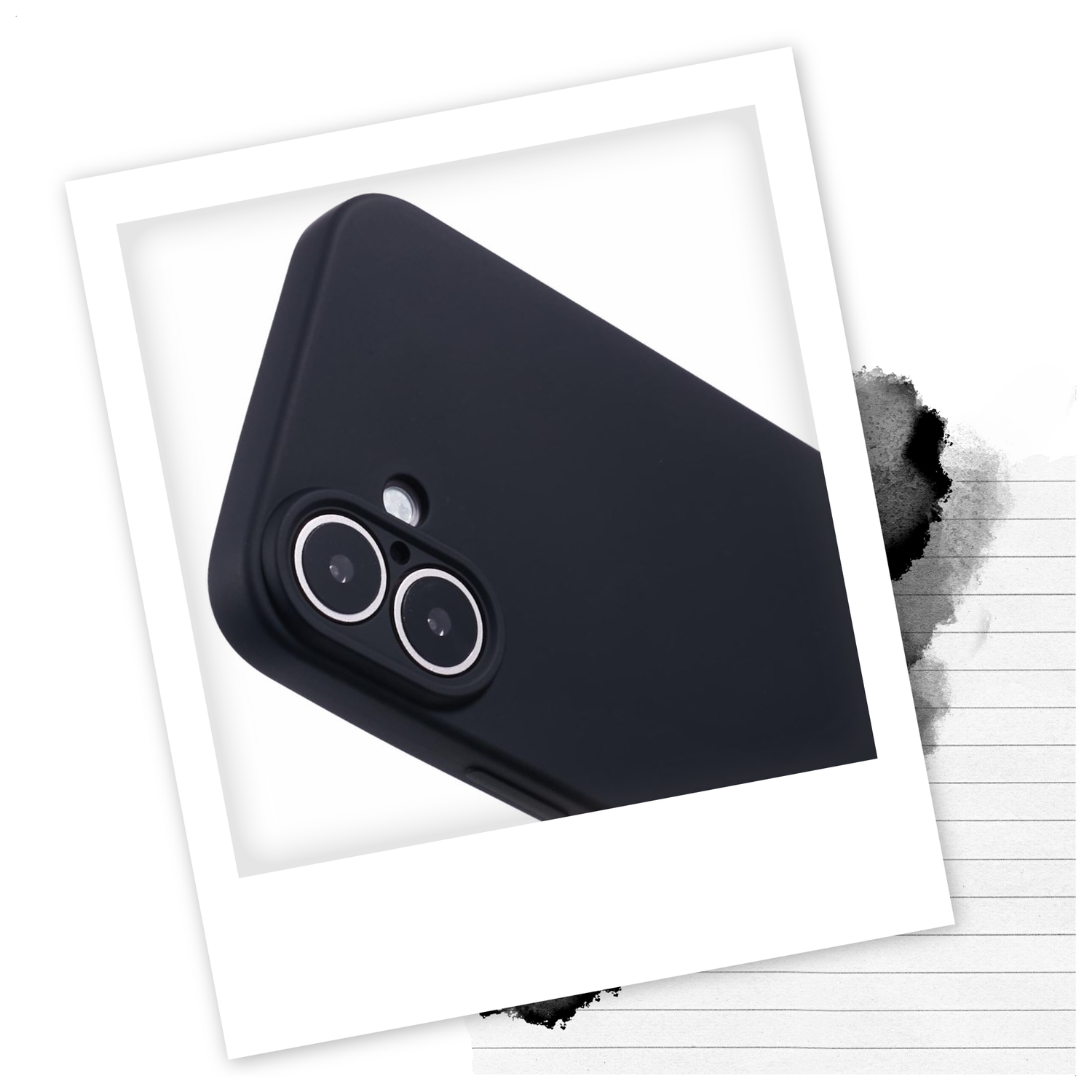 Apple iPhone 16 Hoesje met Koord en Camera Bescherming Back Cover Zwart afbeelding 2