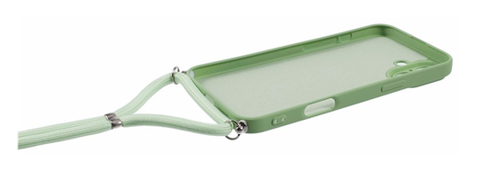 Apple iPhone 16 Hoesje met Koord en Camera Bescherming Back Cover Matcha Groen afbeelding 7