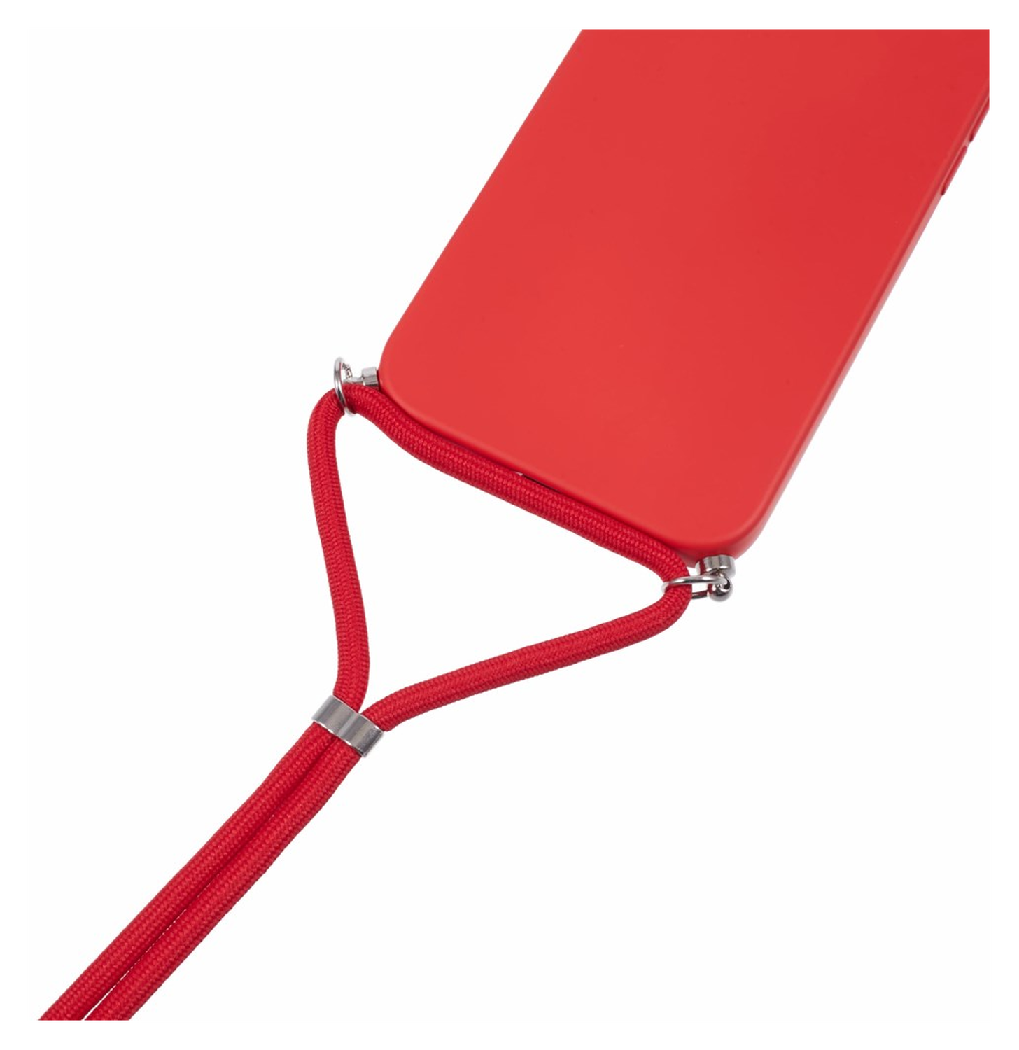 Apple iPhone 16 Hoesje met Koord en Camera Bescherming Back Cover Rood afbeelding 9