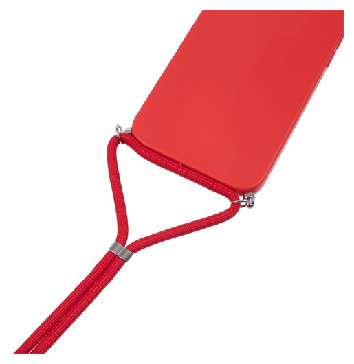 Apple iPhone 16 Hoesje met Koord en Camera Bescherming Back Cover Rood afbeelding 9