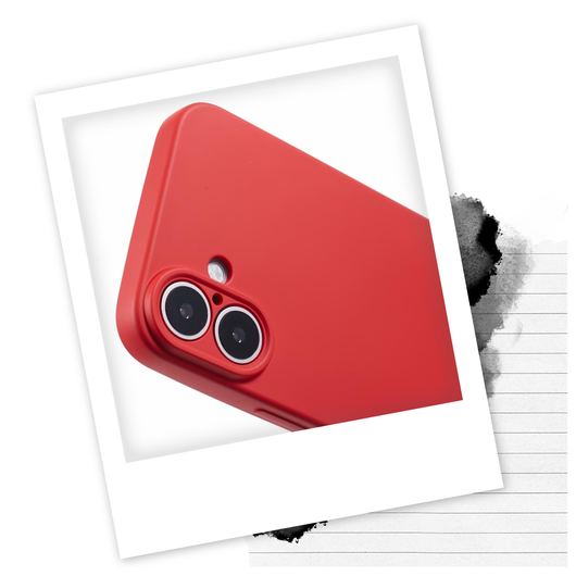 Apple iPhone 16 Hoesje met Koord en Camera Bescherming Back Cover Rood afbeelding 2