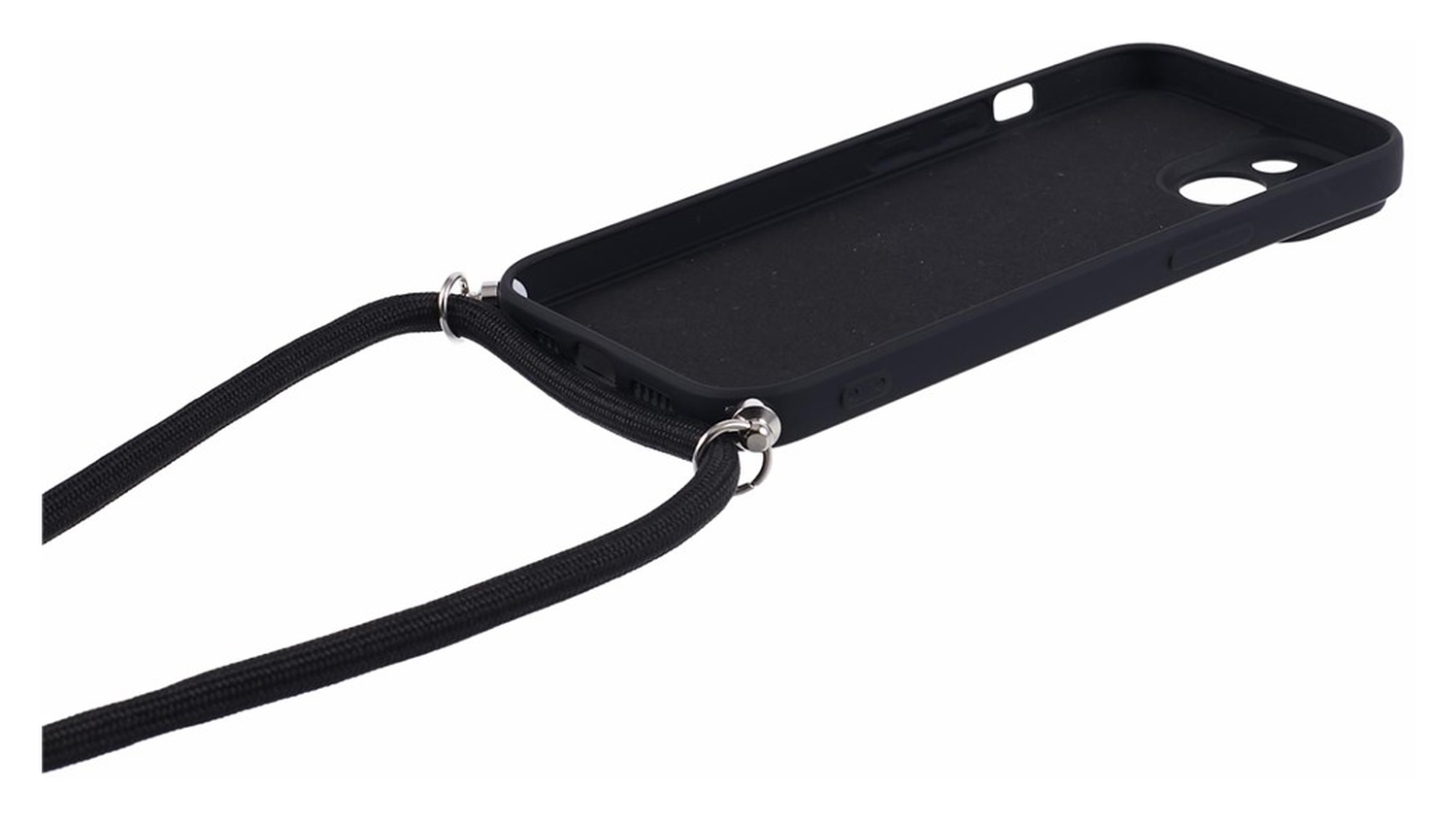 Apple iPhone 15 Hoesje met Koord en Camera Bescherming Back Cover Zwart afbeelding 8