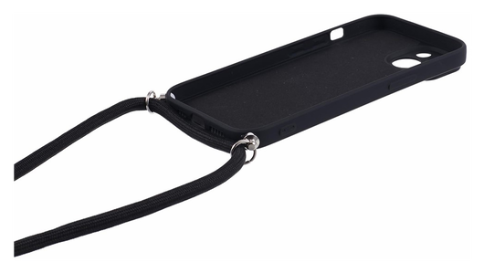 Apple iPhone 15 Hoesje met Koord en Camera Bescherming Back Cover Zwart afbeelding 8