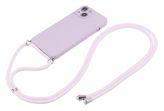 Apple iPhone 15 Hoesje met Koord en Camera Bescherming Back Cover Paars afbeelding 4