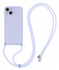 Apple iPhone 15 Hoesje met Koord en Camera Bescherming Back Cover Lichtpaars afbeelding 1