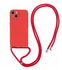 Apple iPhone 15 Hoesje met Koord en Camera Bescherming Back Cover Rood afbeelding 1