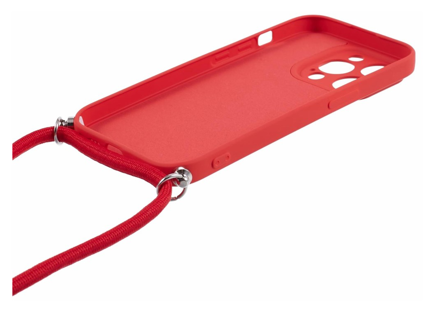 Apple iPhone 15 Pro Hoesje met Koord en Camera Bescherming Back Cover Rood afbeelding 8
