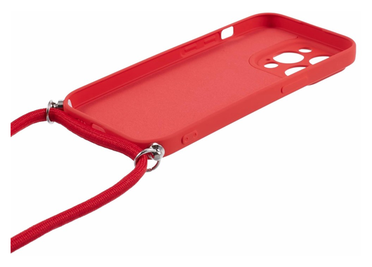 Apple iPhone 15 Pro Hoesje met Koord en Camera Bescherming Back Cover Rood afbeelding 8
