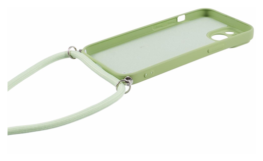 Apple iPhone 13 Hoesje met Koord en Camera Bescherming Back Cover Matcha Groen afbeelding 7