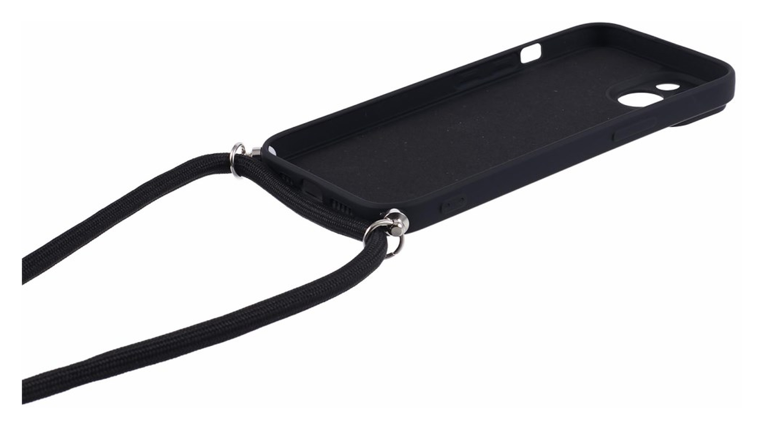 Apple iPhone 14 Hoesje met Koord en Camera Bescherming Back Cover Zwart afbeelding 8