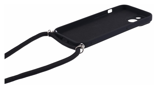 Apple iPhone 14 Hoesje met Koord en Camera Bescherming Back Cover Zwart afbeelding 8