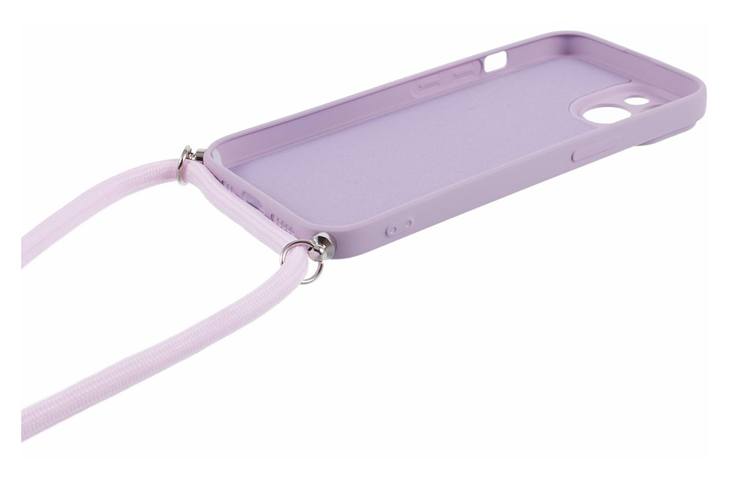 Apple iPhone 14 Hoesje met Koord en Camera Bescherming Back Cover Paars afbeelding 8