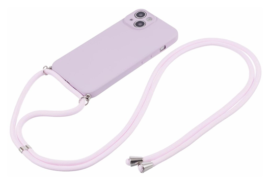 Apple iPhone 14 Hoesje met Koord en Camera Bescherming Back Cover Paars afbeelding 6