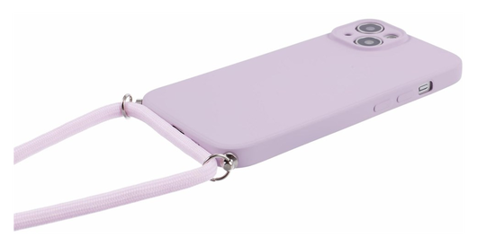 Apple iPhone 14 Hoesje met Koord en Camera Bescherming Back Cover Paars afbeelding 7