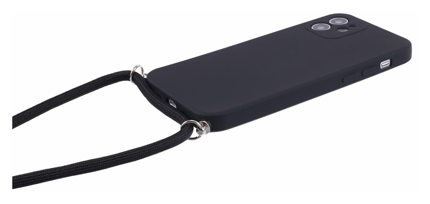 Apple iPhone 11 Hoesje met Koord en Camera Bescherming Back Cover Zwart afbeelding 7