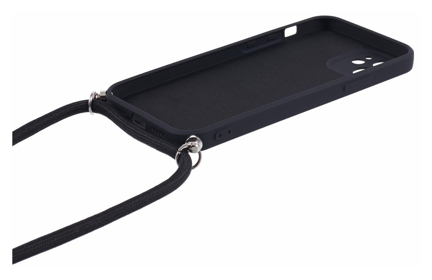 Apple iPhone 11 Hoesje met Koord en Camera Bescherming Back Cover Zwart afbeelding 8