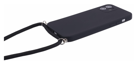 Apple iPhone 11 Hoesje met Koord en Camera Bescherming Back Cover Zwart afbeelding 7