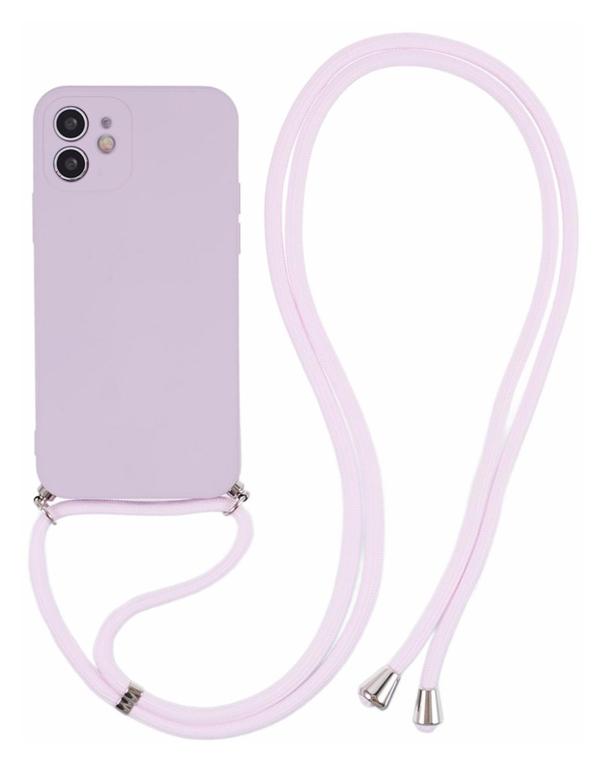 Apple iPhone 11 Hoesje met Koord en Camera Bescherming Back Cover Paars afbeelding 1