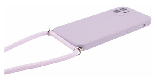 Apple iPhone 11 Hoesje met Koord en Camera Bescherming Back Cover Paars afbeelding 6