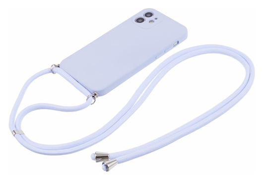 Apple iPhone 11 Hoesje met Koord en Camera Bescherming Back Cover Lichtpaars afbeelding 6