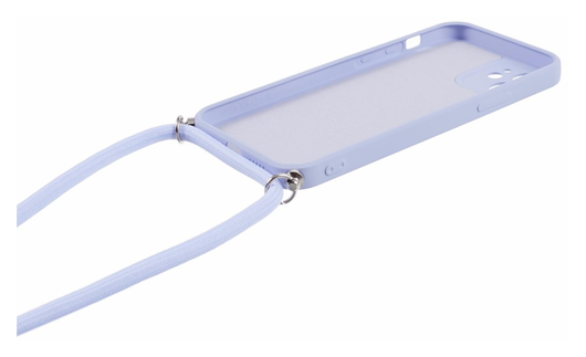 Apple iPhone 11 Hoesje met Koord en Camera Bescherming Back Cover Lichtpaars afbeelding 8