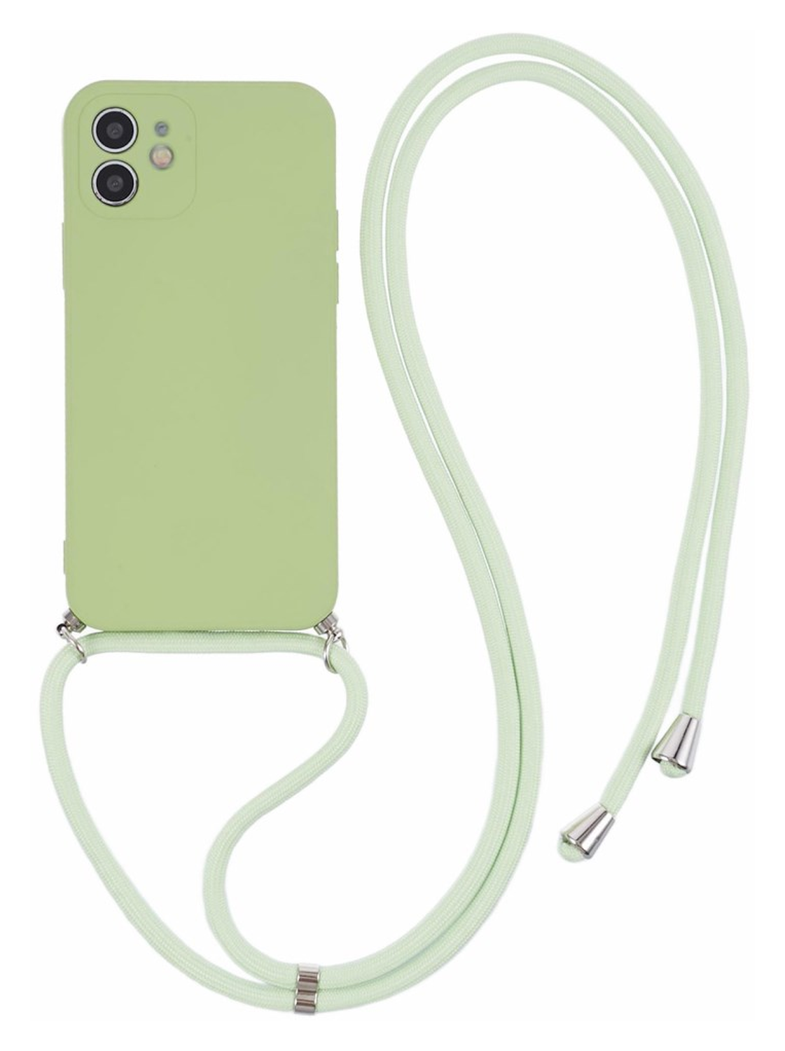 Apple iPhone 11 Hoesje met Koord en Camera Bescherming Back Cover Matcha Groen afbeelding 1