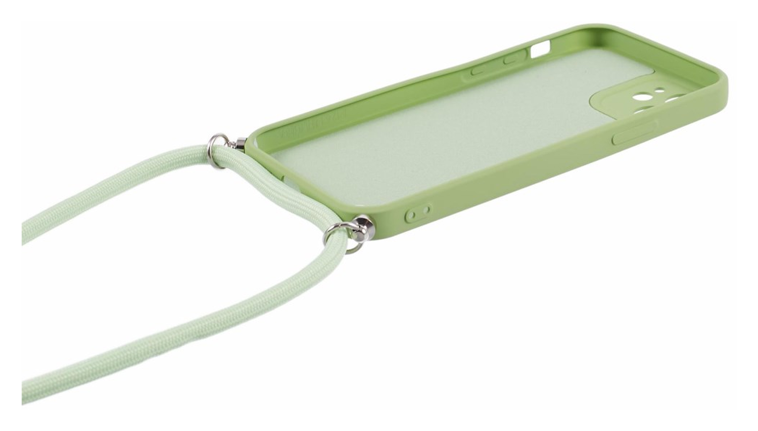 Apple iPhone 11 Hoesje met Koord en Camera Bescherming Back Cover Matcha Groen afbeelding 8