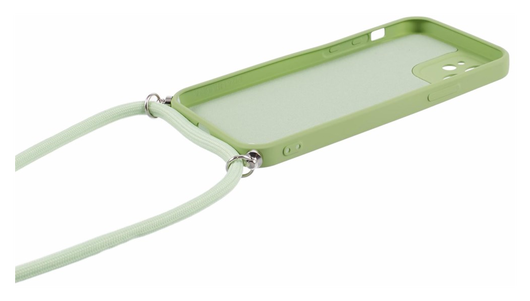Apple iPhone 11 Hoesje met Koord en Camera Bescherming Back Cover Matcha Groen afbeelding 8