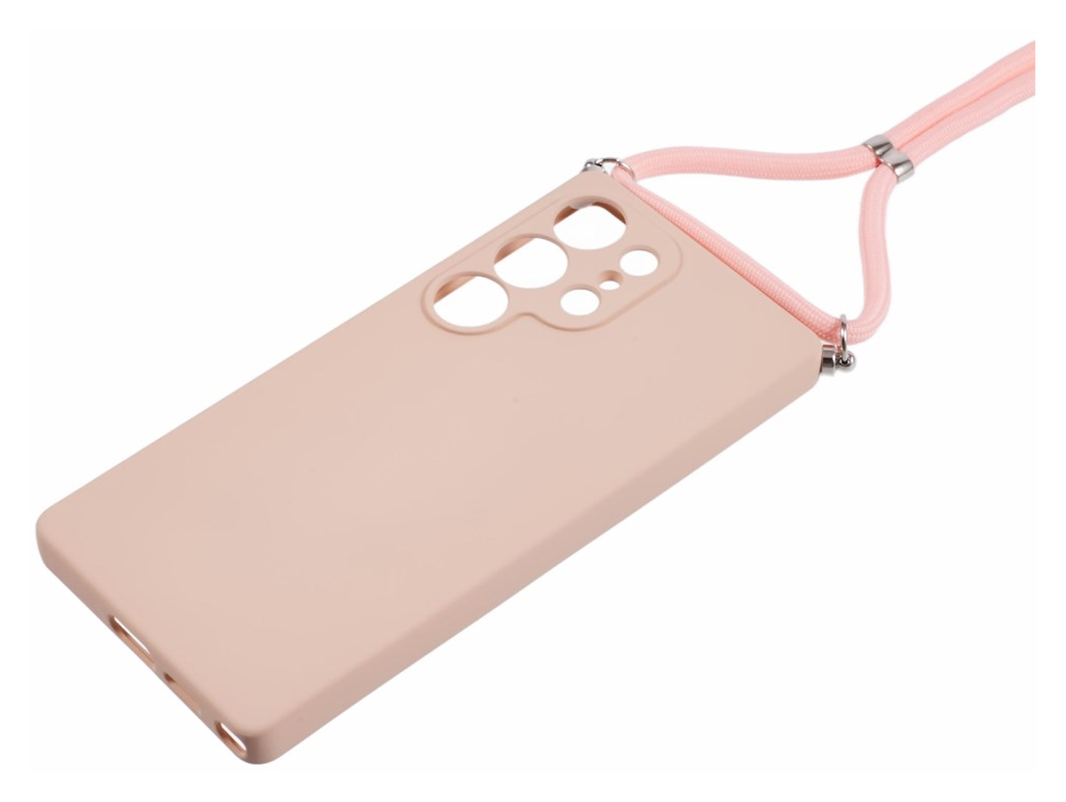 Samsung S25 Ultra Hoesje met Koord en Camera Bescherming Back Cover Roze afbeelding 7