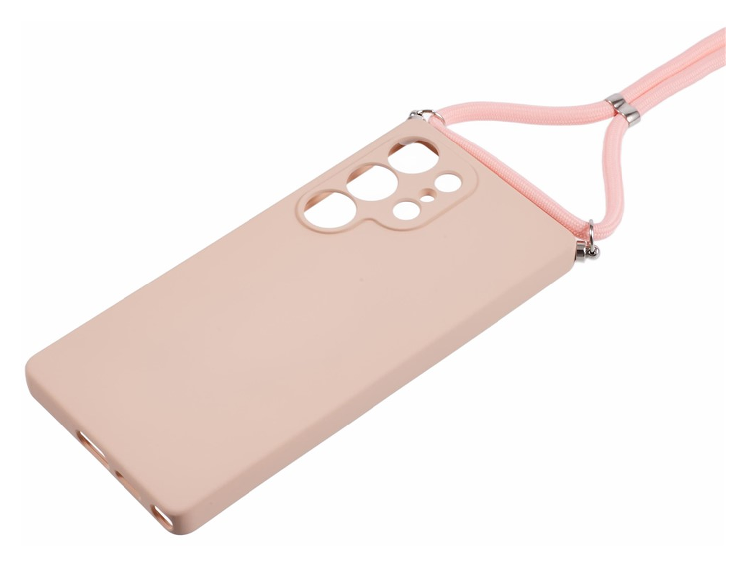 Samsung S25 Ultra Hoesje met Koord en Camera Bescherming Back Cover Roze afbeelding 8