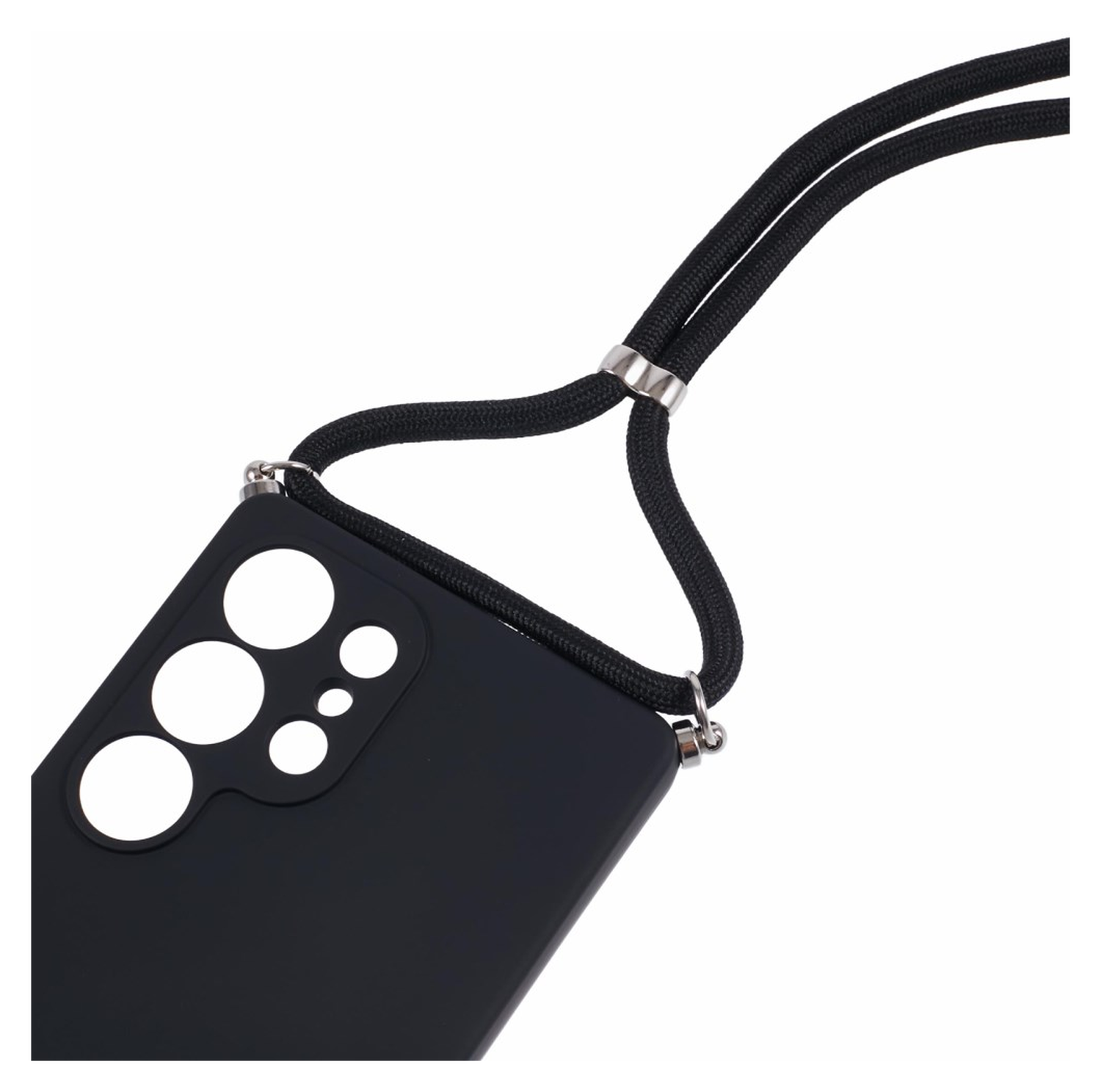 Samsung S25 Ultra Hoesje met Koord en Camera Bescherming Back Cover Zwart afbeelding 8