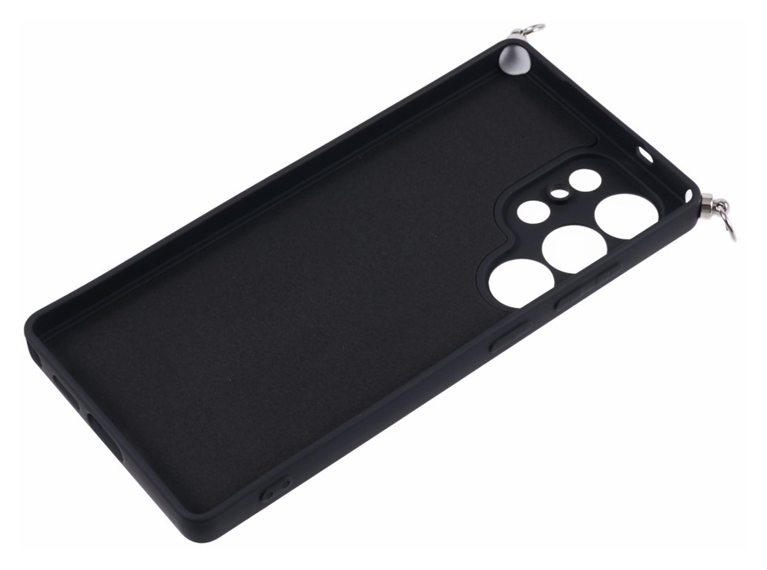Samsung S25 Ultra Hoesje met Koord en Camera Bescherming Back Cover Zwart afbeelding 9