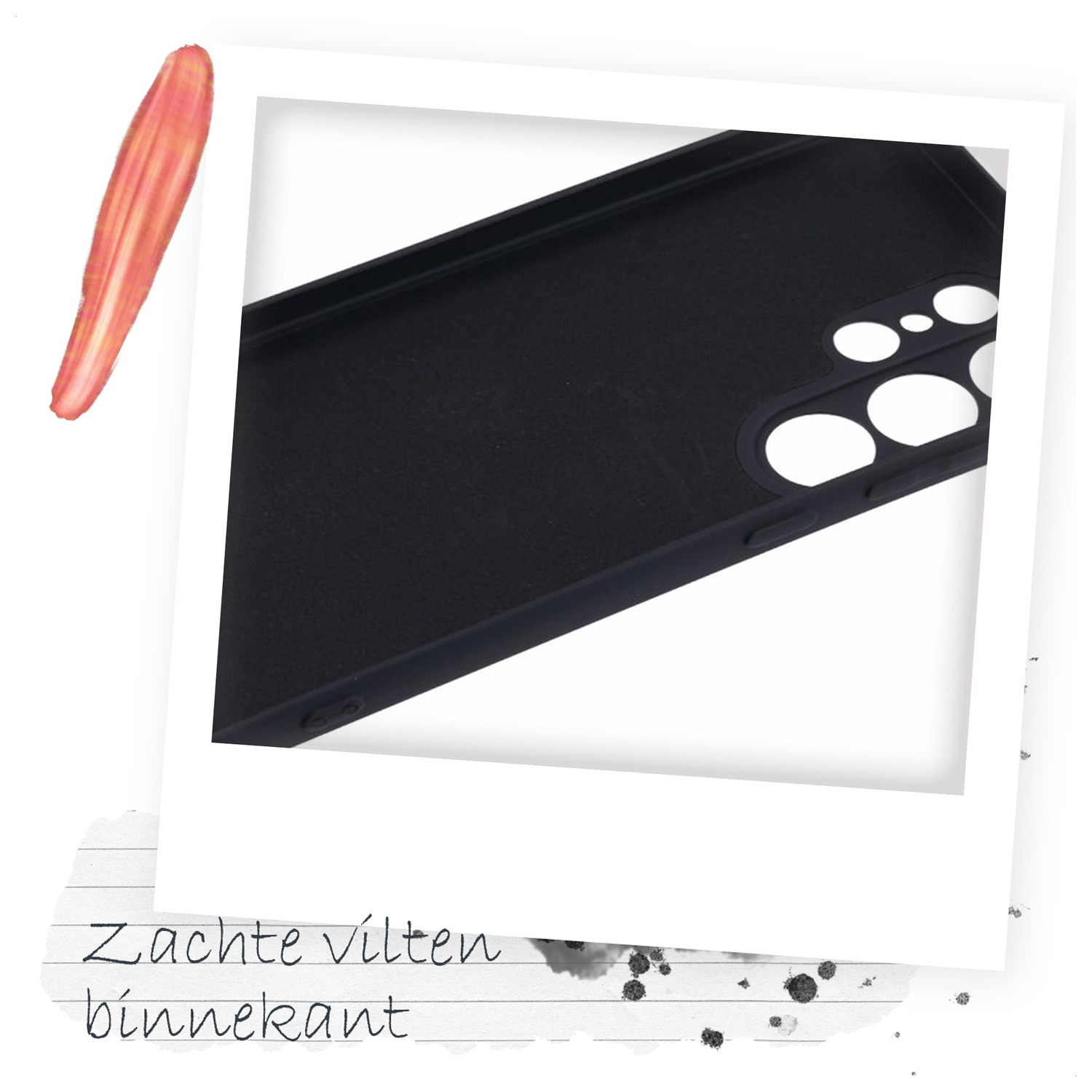 Samsung S25 Ultra Hoesje met Koord en Camera Bescherming Back Cover Zwart afbeelding 4