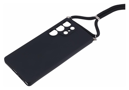 Samsung S25 Ultra Hoesje met Koord en Camera Bescherming Back Cover Zwart afbeelding 7