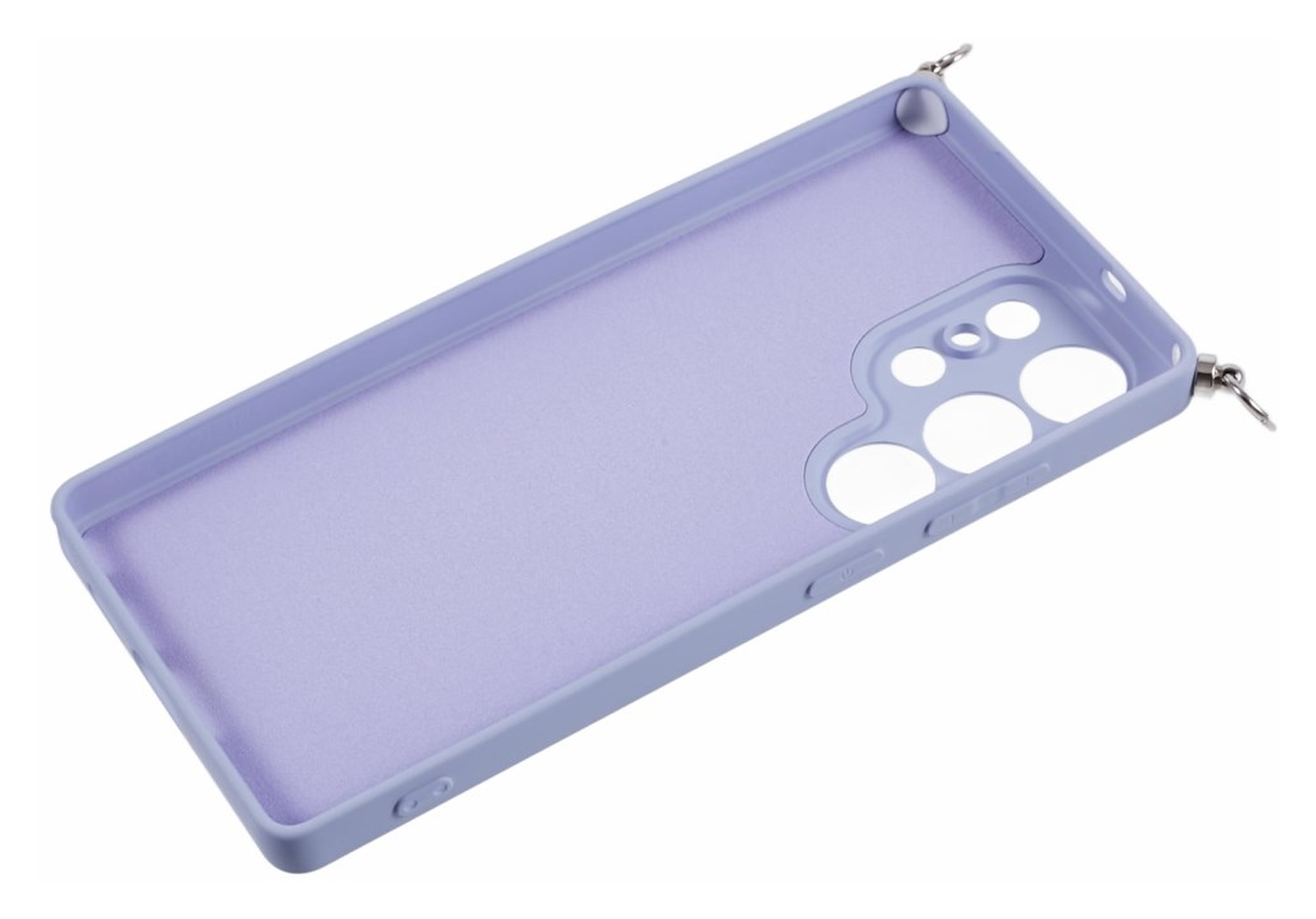 Samsung S25 Ultra Hoesje met Koord en Camera Bescherming Back Cover Lichtpaars afbeelding 9