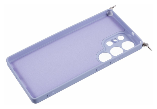 Samsung S25 Ultra Hoesje met Koord en Camera Bescherming Back Cover Lichtpaars afbeelding 9