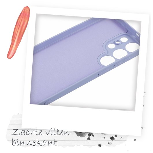 Samsung S25 Ultra Hoesje met Koord en Camera Bescherming Back Cover Lichtpaars afbeelding 5