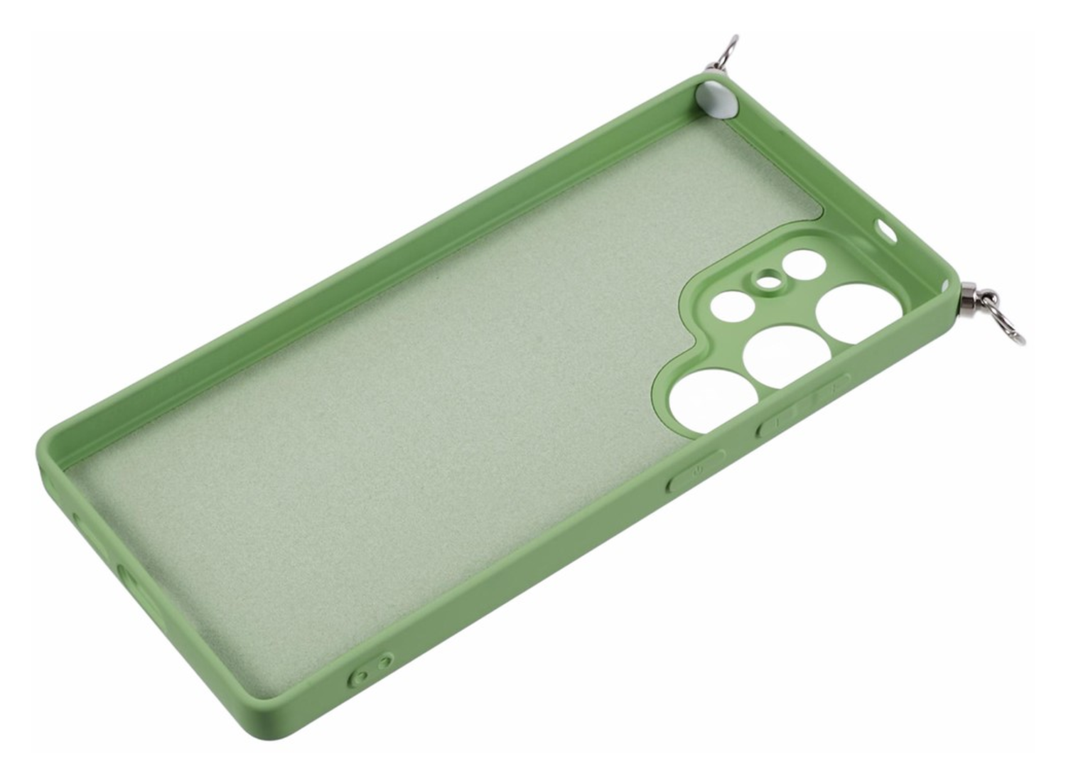 Samsung S25 Ultra Hoesje met Koord en Camera Bescherming Back Cover Matcha Groen afbeelding 6