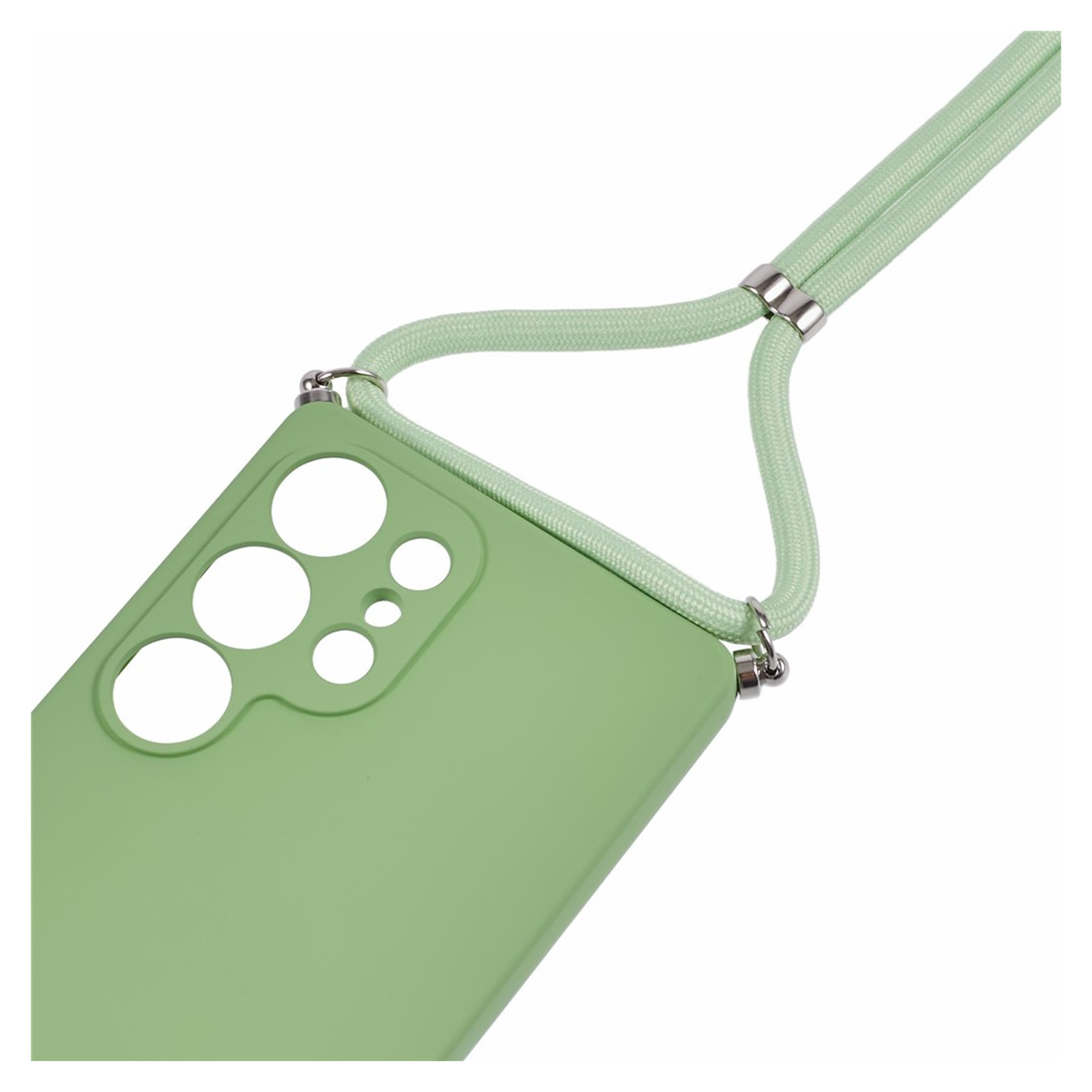 Samsung S25 Ultra Hoesje met Koord en Camera Bescherming Back Cover Matcha Groen afbeelding 9