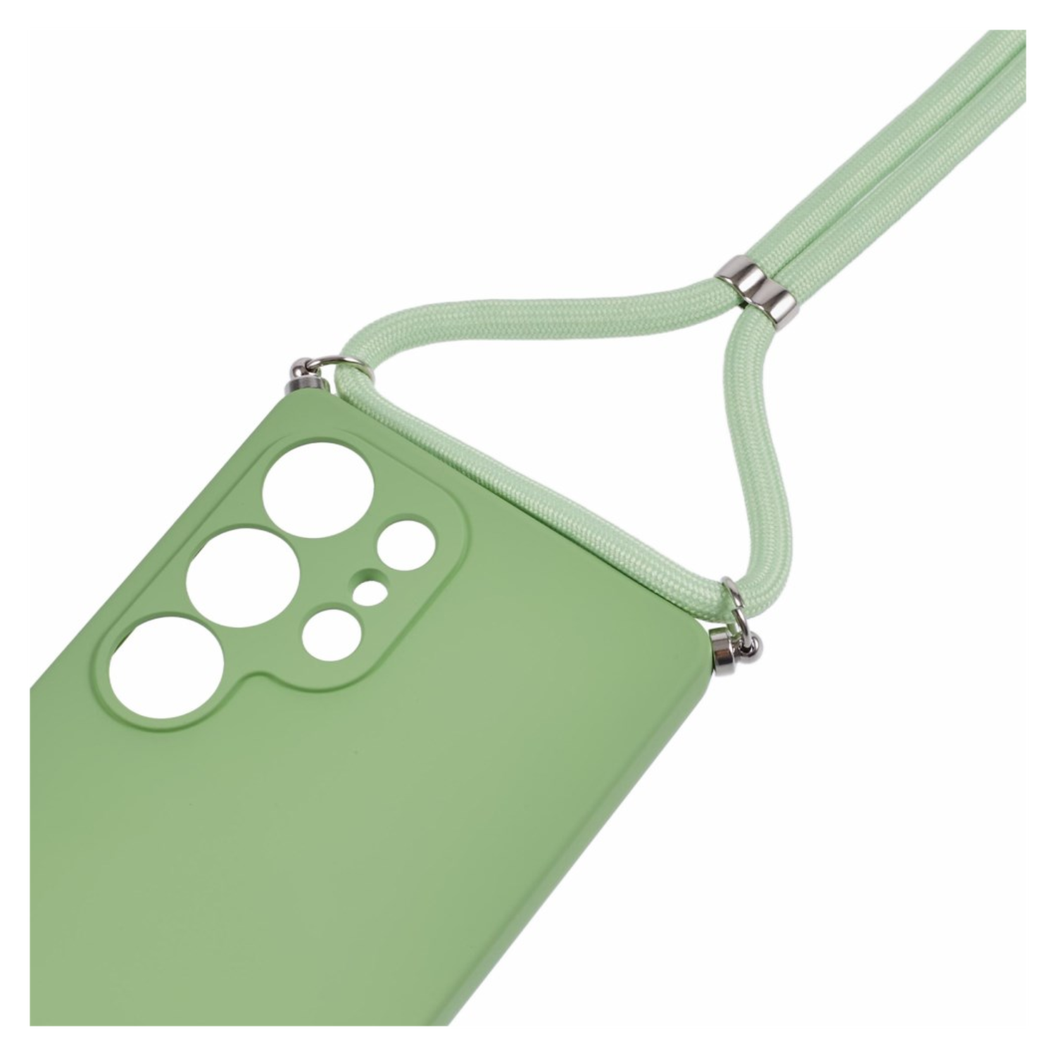 Samsung S25 Ultra Hoesje met Koord en Camera Bescherming Back Cover Matcha Groen afbeelding 8
