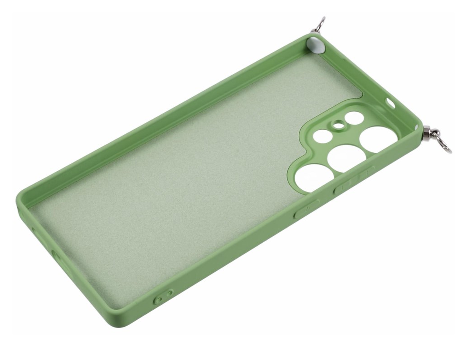 Samsung S25 Ultra Hoesje met Koord en Camera Bescherming Back Cover Matcha Groen afbeelding 9