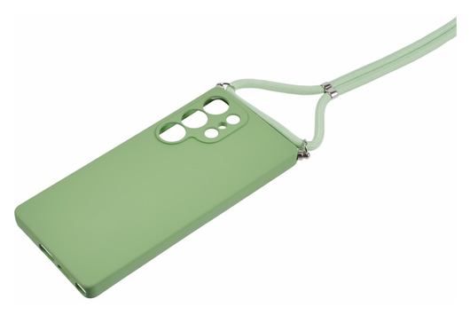 Samsung S25 Ultra Hoesje met Koord en Camera Bescherming Back Cover Matcha Groen afbeelding 7