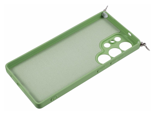 Samsung S25 Ultra Hoesje met Koord en Camera Bescherming Back Cover Matcha Groen afbeelding 9