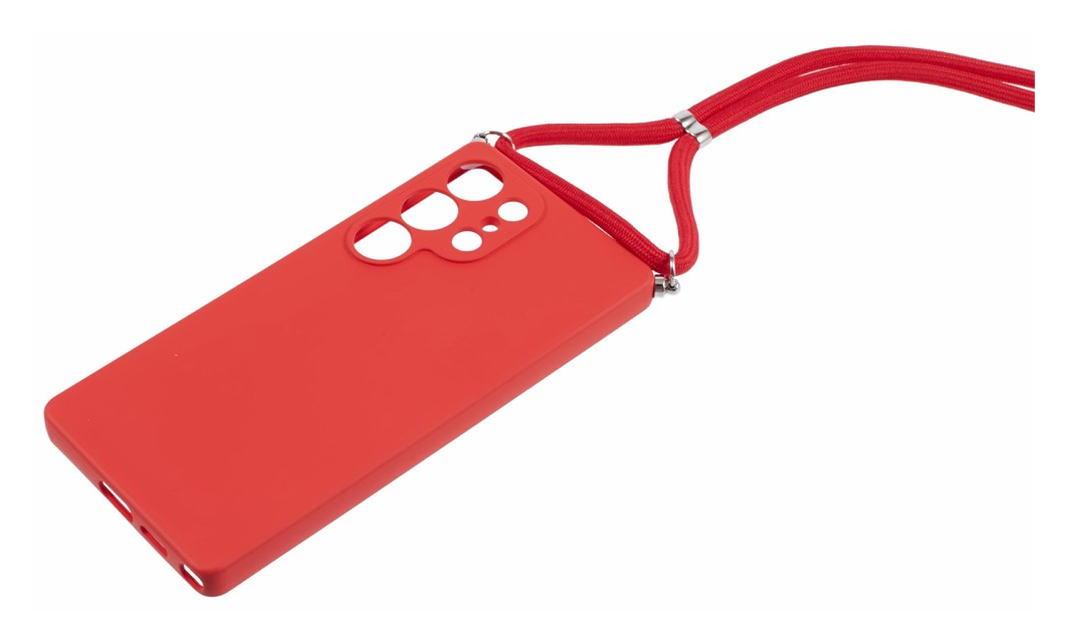 Samsung S25 Ultra Hoesje met Koord en Camera Bescherming Back Cover Rood afbeelding 7