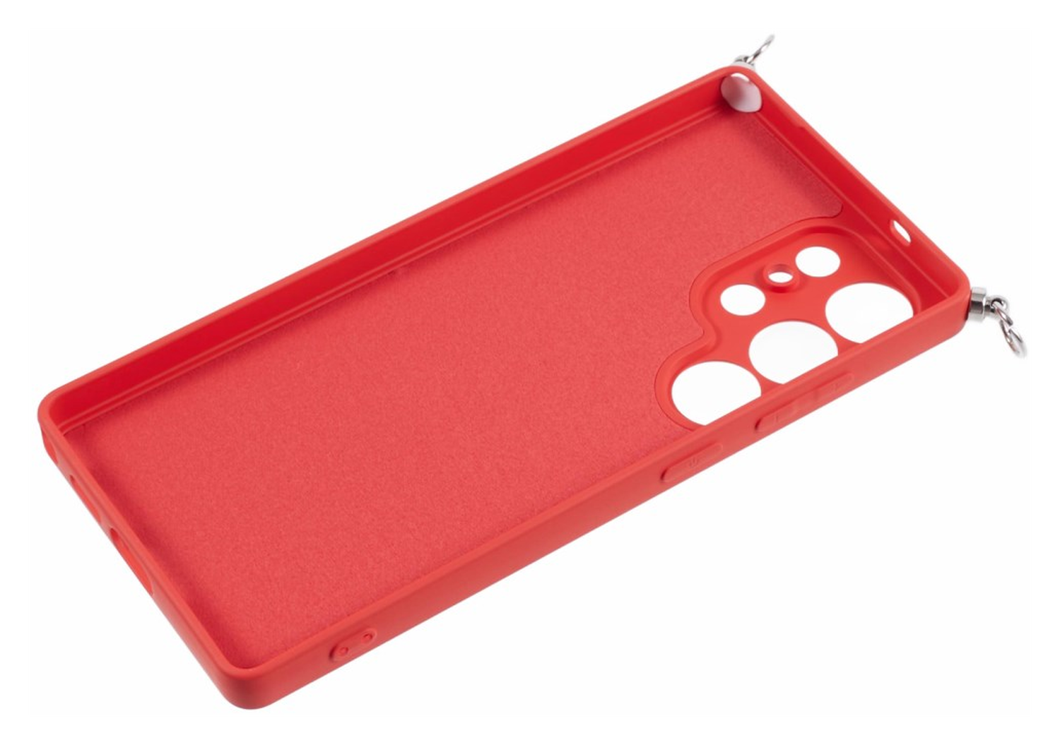 Samsung S25 Ultra Hoesje met Koord en Camera Bescherming Back Cover Rood afbeelding 9