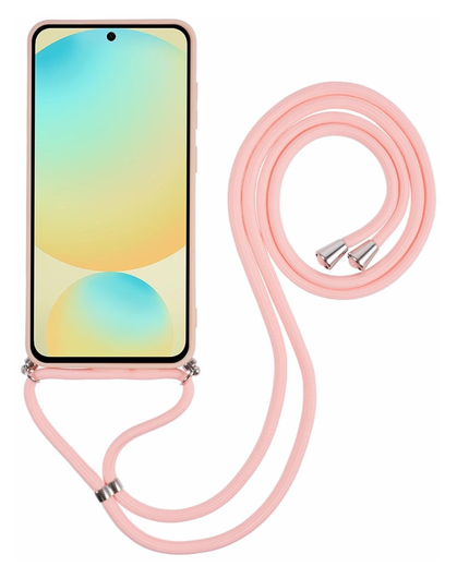 Samsung Galaxy S25 Hoesje met Koord en Camera Bescherming Back Cover Roze afbeelding 6