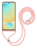 Samsung Galaxy S25 Hoesje met Koord en Camera Bescherming Back Cover Roze afbeelding 9