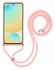 Samsung Galaxy S25 Hoesje met Koord en Camera Bescherming Back Cover Roze afbeelding 6