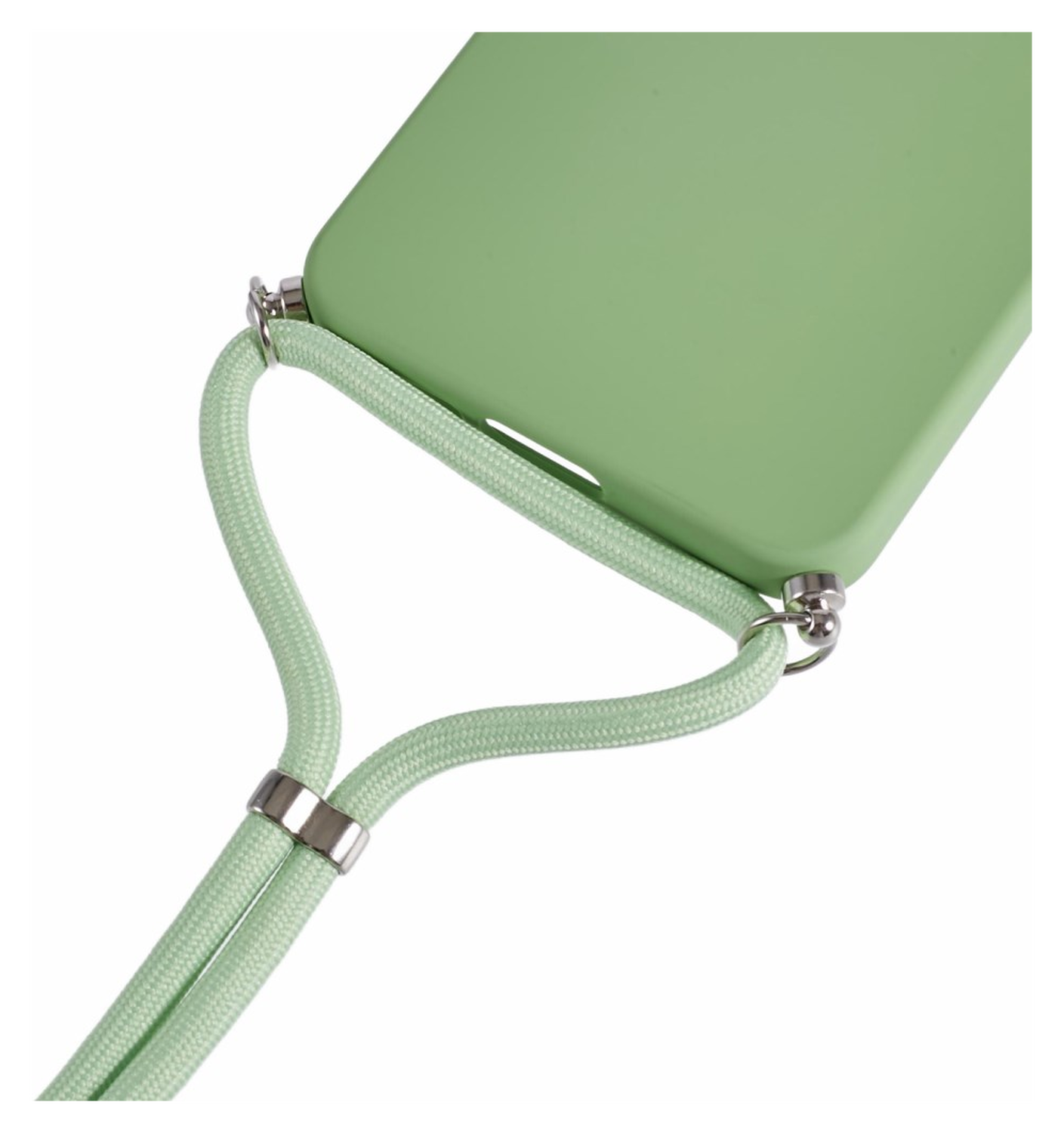 Samsung Galaxy S25 Hoesje met Koord en Camera Bescherming Back Cover Matcha afbeelding 8